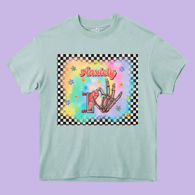 Anxiety On Tumbler Heavy Core Tee Designed By Tumblerdesignbyshophia
