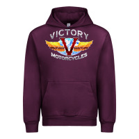 Mauve Wine Victory Motorcycles Urban Hoodie - ArtMosaic