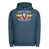 Pigment Midnight Navy Victory Motorcycles Urban Hoodie - ArtMosaic