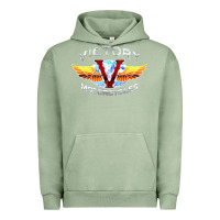 Pigment Oil Green Victory Motorcycles Urban Hoodie - ArtMosaic
