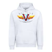 White Victory Motorcycles Urban Hoodie - ArtMosaic