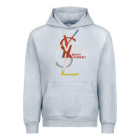 Heather Grey yvessaintlaurent Urban Hoodie - ArtMosaic