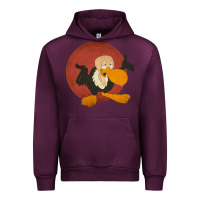 Mauve Wine beaky buzzard 1 Urban Hoodie - ArtMosaic