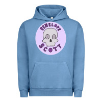 Pigment Pebble Blue Penelope Scott Skeleton Urban Hoodie - ArtMosaic