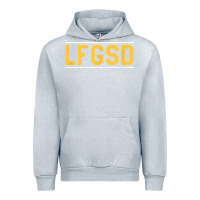 Heather Grey Exclusive Brown LFGSD Official Fun Design T Shirt Urban Hoodie - ArtMosaic