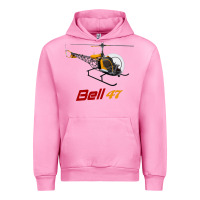 Fuchsia Pink bell 47 helicopter Urban Hoodie - ArtMosaic