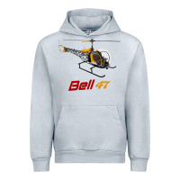 Heather Grey bell 47 helicopter Urban Hoodie - ArtMosaic