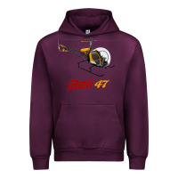 Mauve Wine bell 47 helicopter Urban Hoodie - ArtMosaic