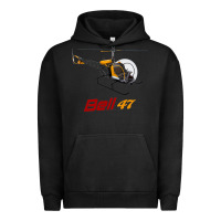 Pigment Black bell 47 helicopter Urban Hoodie - ArtMosaic