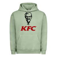 Pigment Oil Green k.f.c-restaurant Urban Hoodie - ArtMosaic