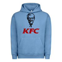 Pigment Pebble Blue k.f.c-restaurant Urban Hoodie - ArtMosaic