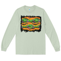 Matcha Halloween Skull Background Long Sleeve Tee - BundleAndBundleShop