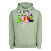 Pigment Oil Green halloween vibes dick tie dye hippie retro lazy costume Urban Hoodie - ArtMosaic