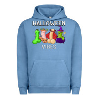 Pigment Pebble Blue halloween vibes dick tie dye hippie retro lazy costume Urban Hoodie - ArtMosaic