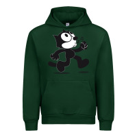 Forest Green felix the cat whistling Urban Hoodie - ArtMosaic