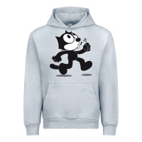 Heather Grey felix the cat whistling Urban Hoodie - ArtMosaic