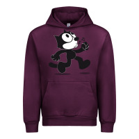 Mauve Wine felix the cat whistling Urban Hoodie - ArtMosaic