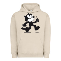 Pigment French Oak felix the cat whistling Urban Hoodie - ArtMosaic