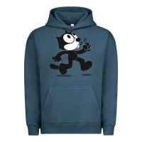 Pigment Midnight Navy felix the cat whistling Urban Hoodie - ArtMosaic