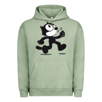 Pigment Oil Green felix the cat whistling Urban Hoodie - ArtMosaic