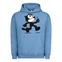 Pigment Pebble Blue felix the cat whistling Urban Hoodie - ArtMosaic