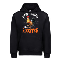 Black Here Comes The Rooster Shirt Chicken Lady Outfit 243 Urban Hoodie - ArtMosaic