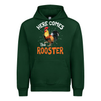 Forest Green Here Comes The Rooster Shirt Chicken Lady Outfit 243 Urban Hoodie - ArtMosaic