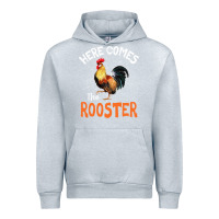 Heather Grey Here Comes The Rooster Shirt Chicken Lady Outfit 243 Urban Hoodie - ArtMosaic