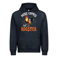 Navy Here Comes The Rooster Shirt Chicken Lady Outfit 243 Urban Hoodie - ArtMosaic