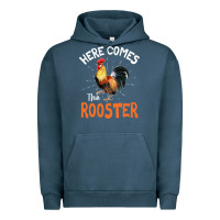 Pigment Midnight Navy Here Comes The Rooster Shirt Chicken Lady Outfit 243 Urban Hoodie - ArtMosaic