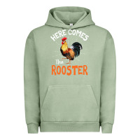 Pigment Oil Green Here Comes The Rooster Shirt Chicken Lady Outfit 243 Urban Hoodie - ArtMosaic