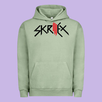 White Skrillex Urban Hoodie Designed By Artmosaic