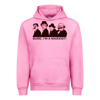 Fuchsia Pink sure i'm a marxist Urban Hoodie - ArtMosaic