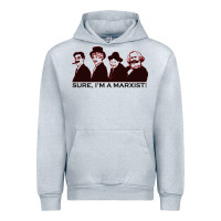 Heather Grey sure i'm a marxist Urban Hoodie - ArtMosaic