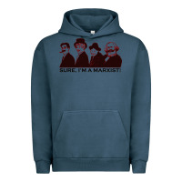 Pigment Midnight Navy sure i'm a marxist Urban Hoodie - ArtMosaic