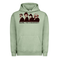 Pigment Oil Green sure i'm a marxist Urban Hoodie - ArtMosaic
