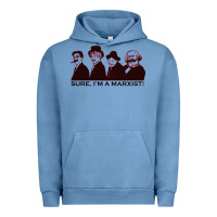 Pigment Pebble Blue sure i'm a marxist Urban Hoodie - ArtMosaic