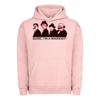 Pigment Salmon sure i'm a marxist Urban Hoodie - ArtMosaic