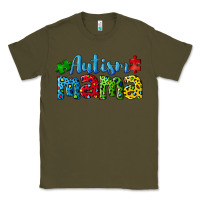 Army Green autism mama Classic Tee - CowGirlArtShop