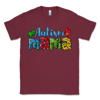 Burgundy autism mama Classic Tee - CowGirlArtShop