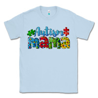 Dusty Blue autism mama Classic Tee - CowGirlArtShop