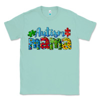 Seafoam autism mama Classic Tee - CowGirlArtShop