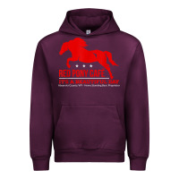 Mauve Wine Red Pony Cafe, Funny cute horse lover Urban Hoodie - ArtMosaic