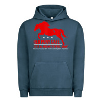 Pigment Midnight Navy Red Pony Cafe, Funny cute horse lover Urban Hoodie - ArtMosaic