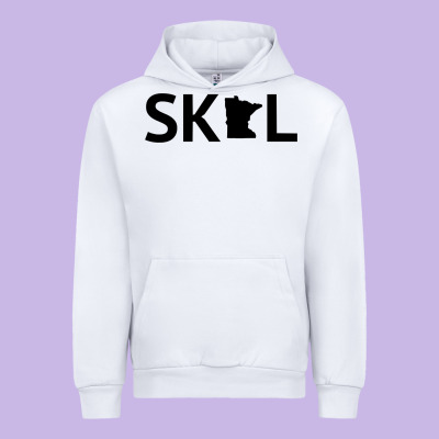 Skol Minnesota Hoodie  Let's Go Mn Hooded Sweatshirt Urban Hoodie Designed By Artmosaic