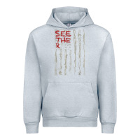 Heather Grey Seether Bone Flag Urban Hoodie - ArtMosaic