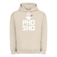 Pigment French Oak pho sho foodie asian food humor chopsticks funny Urban Hoodie - ArtMosaic
