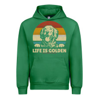 Emerald Golden Retriever Dog Life is golden retro vintage Urban Hoodie - ArtMosaic