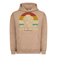 Pigment Burro Golden Retriever Dog Life is golden retro vintage Urban Hoodie - ArtMosaic