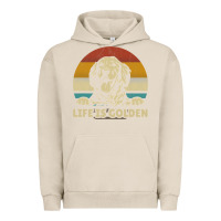 Pigment French Oak Golden Retriever Dog Life is golden retro vintage Urban Hoodie - ArtMosaic